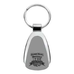  Sacred Heart University   Teardrop Keychain   Silver 