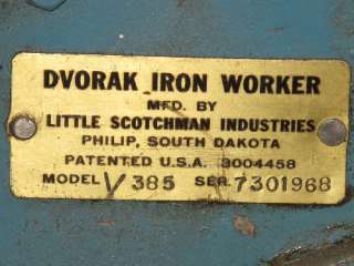 LITTLE SCOTCHMAN 385 IRON WORKER  
