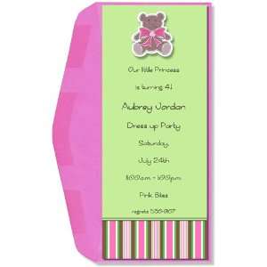  Girl Baby Shower Invitations   Pink Icing Bebe Bear Invitation 