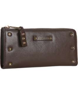 Marc Jacobs dark brown leather Paradise Lex studded continental 