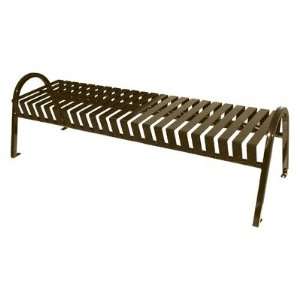  Oakley 6 Foot Straight Slatted Metal Backless Bench Color 