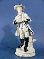 d358 Nice 8 Noble man with Mandolin in Delft Blue  