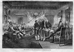SIGNING OF THE DECLARATION OF INDEPENDENCE, ANTIQUE  