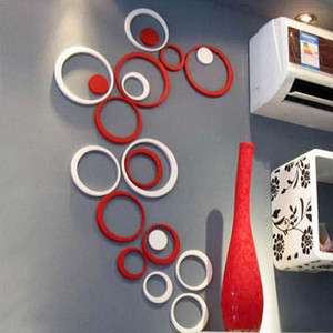   Ring Creative Stereo Wall Stickers Mural Indoor 3D Wall Art Decoration