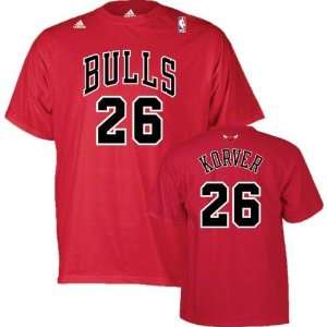 Kyle Korver adidas Red Name and Number Chicago Bulls T Shirt  