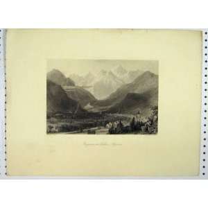   Mountains C1865 France Country Scene Templeton