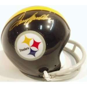 Terry Bradshaw Autographed Mini Helmet   Throwback Riddell