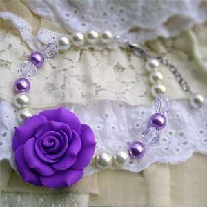  Purple Pearl Dog Collar Necklace for Animals 