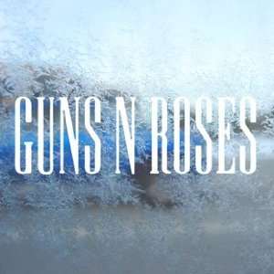  Guns N Roses White Decal Metal Hard Rock Band Car White 