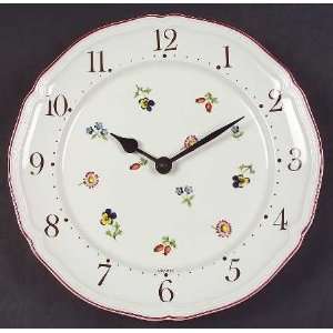   Boch Petite Fleur Plate Clock, Fine China Dinnerware
