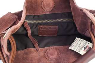Lucky Brand Brown Suede and Leather Hobo Handbag NWT  