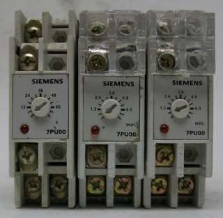 Siemens 6 60 contadores 110 120 de tiempo de 7PU00 20 2AK20 VCA 