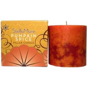  Stella Mare Pumpkin Spice 3 X 3 Inch Pillar Candle