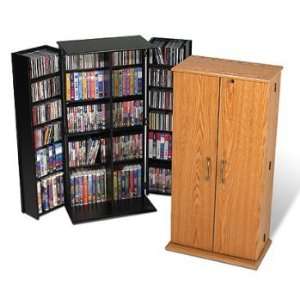 Black Tall Locking Media Storage Cabinet   Prepac   BVS 