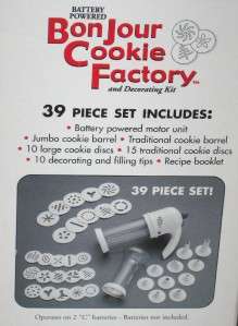   FACTORY BATTERY POWERED 39 PIECE COOKIE PRESS & KIT NEW IN BOX  