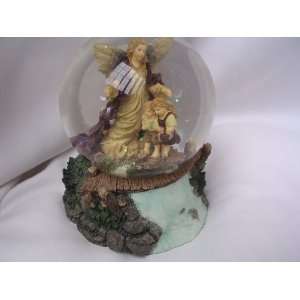   Angel Guardian ; Water Globe Music Box 6 Collectible 
