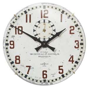   Wall Clock, United Gas And Electric with Glass Face, 18 Inches