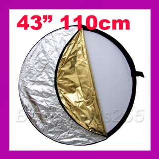 in1 Collapsible Light Reflector Photography 43 110cm  
