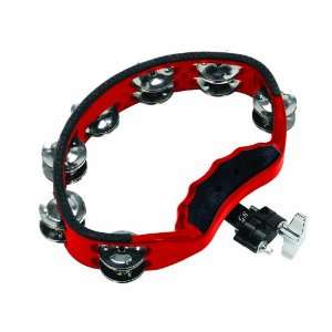  Gon Bops Tambourine with Quick Release Mount, Red Musical 