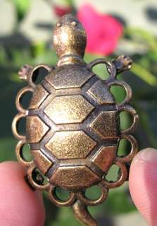 Tortoise Pendant Silver Turtle vintage Jewelry pendant Brass Bronze 