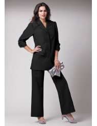 Roamans Plus Size Two Piece Bootcut Pantsuit