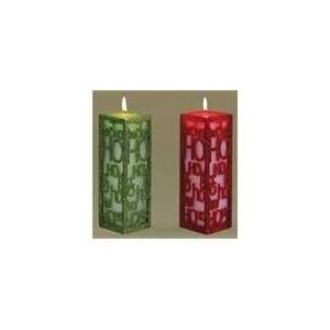  Red and Green Ho Ho Ho Rectangular Christmas Pillar Ca Toys & Games