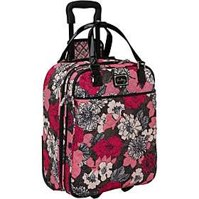 Vera Bradley Mocha Rouge 17 Roll Along Tote   