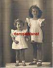 1940s photo 2 LITTLE GIRLS Matching PINAFORES Outfits