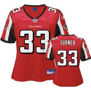 Michael Turner Red Reebok Replica Atlanta Falcons Womens Jersey 