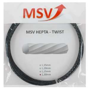   Sports MSV Hepta Twist 130 Black Tennis String Black Sports
