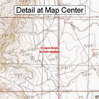  USGS Topographic Quadrangle Map   Oregon Basin, Wyoming 