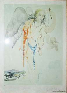 AFTER Salvador Dali Guardian Angel ART LITHOGRAPH NOT SIGNED BY DALI 
