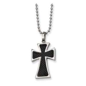  with Steel Frame and Carbon Fiber Inlaid Religious.Pendant Necklaces