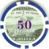 13.5 gm Dollar Money poker chips roll of 25   Green 20  
