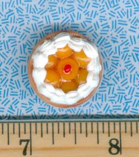 Handmade Dollhouse Miniature Size Fresh Peach Pie  