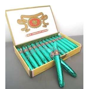 Green Solid Milk Chocolate Cigars Gift Grocery & Gourmet Food