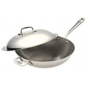  All Clad Stainless 12 Chefs Pan w/ Lid