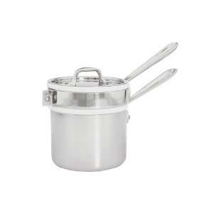  All Clad Stainless Steel 2 Qt. Sauce Pan With Porcelain 