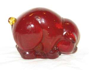   BY IMPERIAL GLASS RED RUBY MOTHER SOW PIG. ONLY 40 MADE  