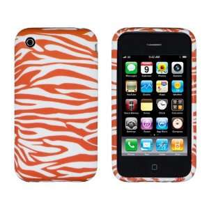  Orange Zebra Striped Flexible TPU Gel Case for Apple 