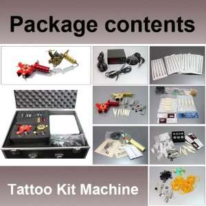   A3002 / JH A3003 Complete Tattoo Kit Machine With 15 Color tattoo Ink