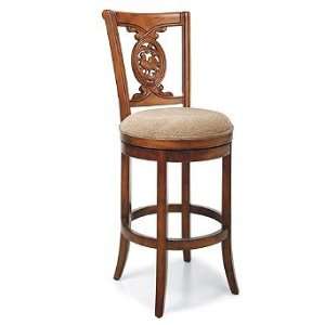  Carved Rooster Swivel Bar Height Bar Stool (30H seat)   Black 