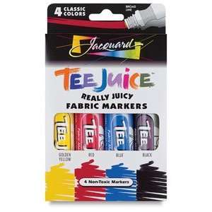  Jacquard Tee Juice Fabric Markers   Classic Colors, Set of 