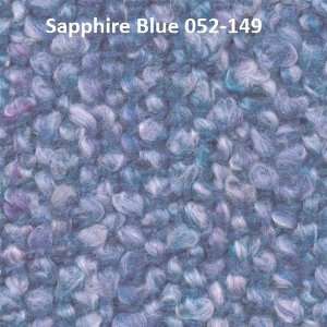   88% Acrylic Boucle Throw with Fringe Sapphire Blue