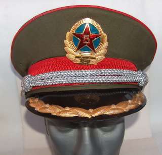 COLD WAR CHINA CHINESE GENERAL MILITARY VISOR HAT CAP  