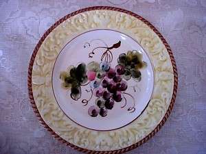 Vintage NORA FENTON Burgundy Grapes/Fruit Plate  Italy  