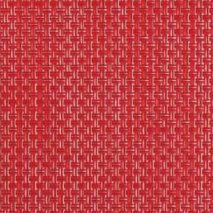  Chilewich Rectangle Basketweave Placemat   Red, Set of 
