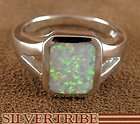 Sterling Silver Jewelry Created Opal Inlay Ring Size 8