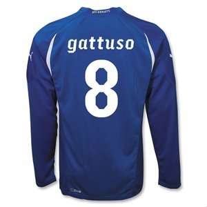  PUMA Italy 2010 World Cup Ls Gattuso Home Soccer Jersey 