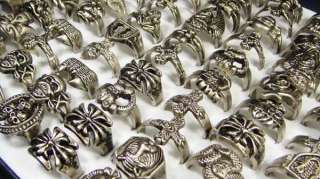Wholesale lots 30pcs Vintage Tibet silver Mens Rings jewelry New free 